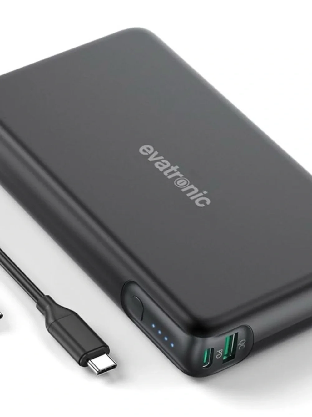 Evatronic Portable Power Bank in Matte Black